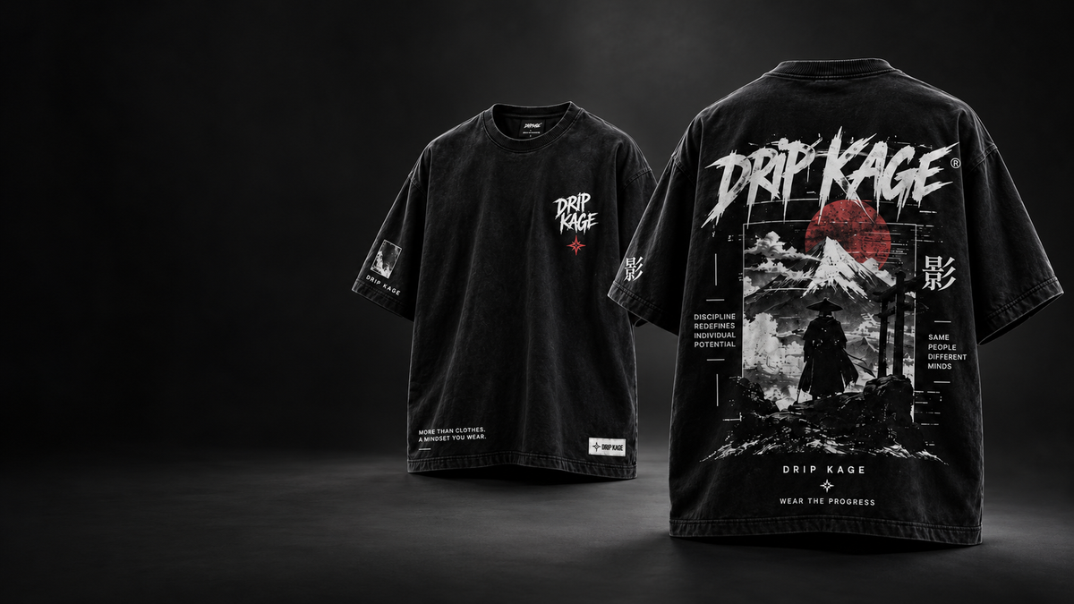 Shadow Ronin Tee — Washed Black | Drip Kage